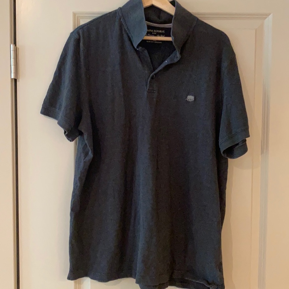 Banana republic gray polo shirt size XL